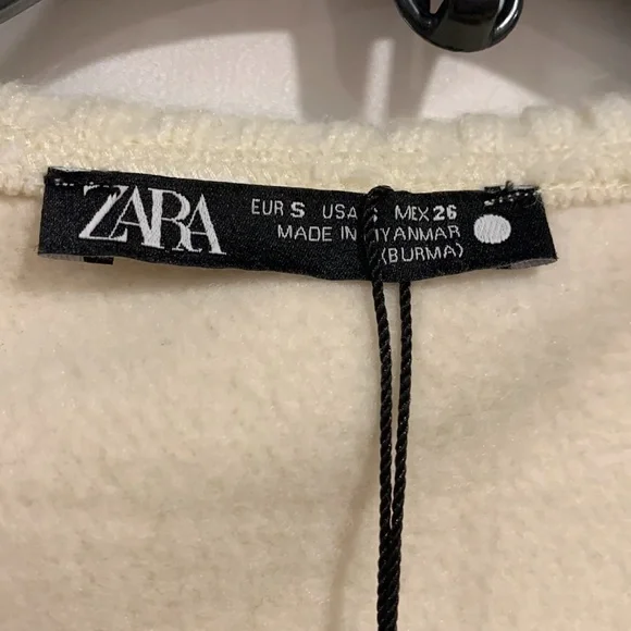 NWT Zara Tricot Lapel Knit Collar Sweatshirt - Picture 9 of 9